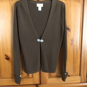 Soft like Spring-with a little bling! Vintage Chadwick’s brown sweater, size L.